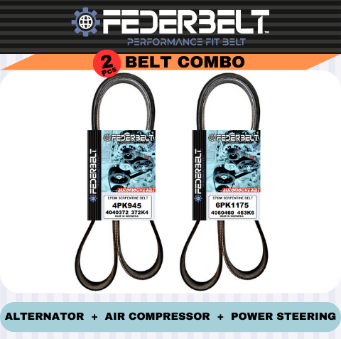 FEDERBELT COMBO 2PCS BELT KIT FIT 2003-2007 INFINITI G35 FX35 V6 3.5L